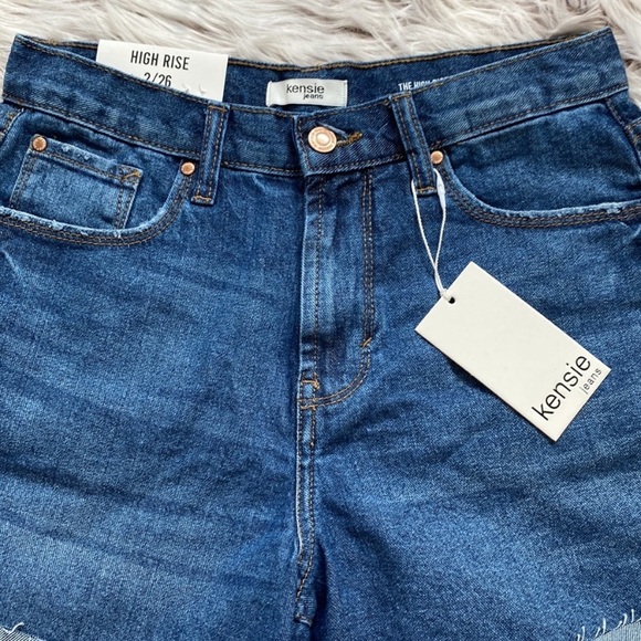NWT Kenzie High Waist Denim Blue Jean Shorts 26 Size 2 - Picture 3 of 8